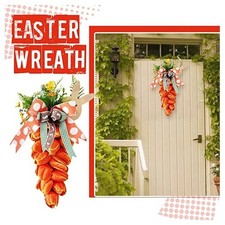 Large Easter Wreath Garland with Easter Eggs Spring Door Wall Easter Decorations