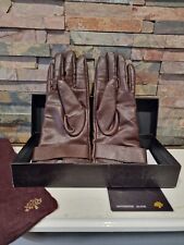 Mulberry Bayswater Gloves Deerskin Brown Ladies. vvgc. Boxed (Size Medium).