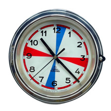 Viking Clock Marine Ship Radio Room Clock Chrome 7in Dial Slavage Decorative