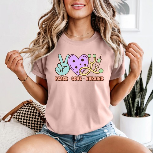 Peace love nursing womens - nursing,