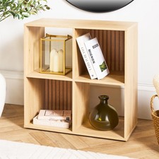 OHS Dallas Cube Storage Wood Effect Bookcase Freestanding Open Shelf Unit