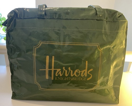 Vintage harrods green tote bag - harrods,