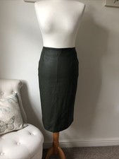 Zara Green Faux Leather Skirt