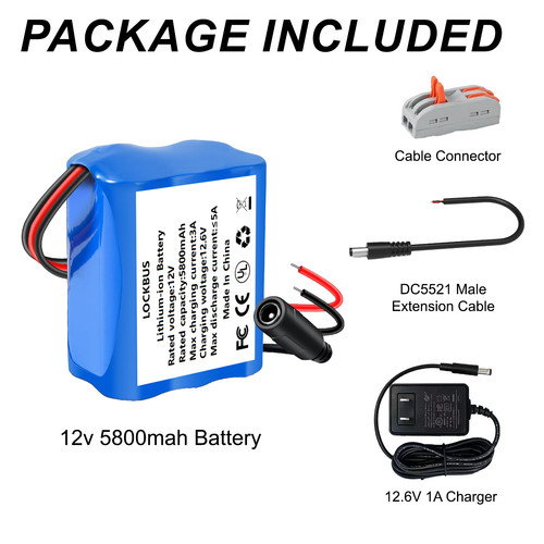 5800mah 12v rechargeab - 12v, lithium