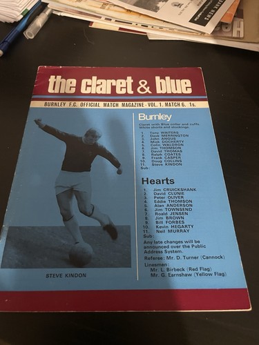 Burnley hearts texaco - v, cup