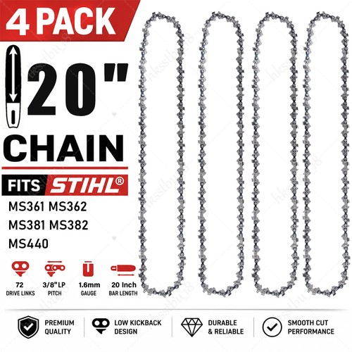 4pcs chainsaw saw chains - 20",