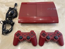 PS3 Bundle Controllers & Games, PlayStation 3 SuperSlim Garnet Red 500GB Console