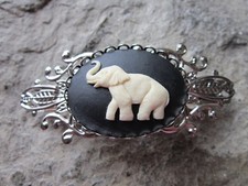 ELEPHANT CAMEO SILVER FILIGREE