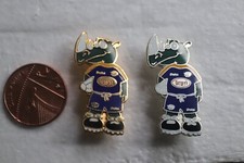 Two LEEDS RHINOS Rugby League Club Badges Gilt & Chrome 2003 Kit Shirt Shorts