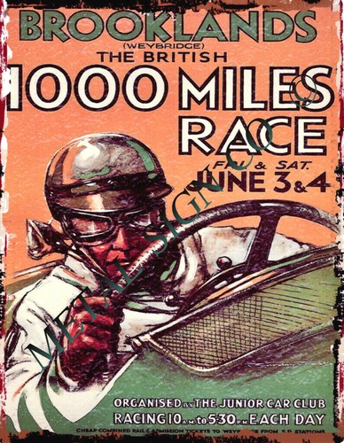 Brooklands 12x16in vintage