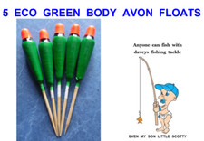 5 ECO GREEN BODY AVON FLOATS MATCH FEEDER RIVER LAKE CANAL ROD REEL CARP FISHING