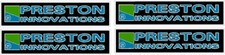 PRESTON INNOVATIONS  BLACK FISHING  Motorbike VAN TACKLE BOX Decal Stickers x4