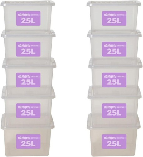 Storage box with - lid, 25l
