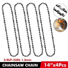 4x 14" Rotatech Chainsaw Chains Fits Husqvarna 135 235 236 - 3/8" LP 1.3mm 52 DL