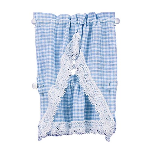 Dolls house blue gingham - dolls,