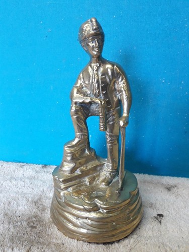 Vintage cast brass - welsh, coal