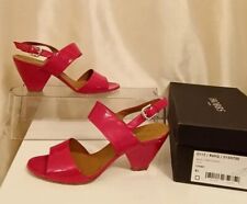 HOBBS UK 7 /EU 41 MILLIE CHERRY RED PATENT LEATHER 2 STRAP SANDALS COST £139