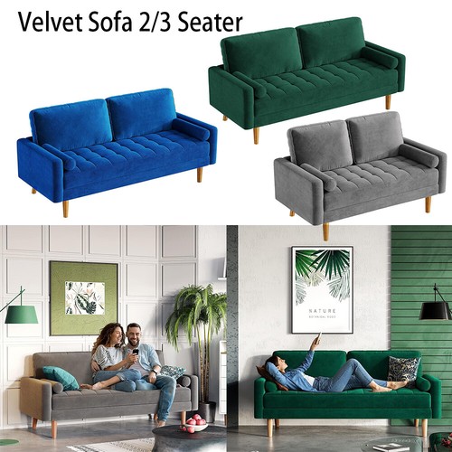 Seater velvet sofa - 2,