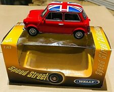 WELLY SPEED STREET COLLECTION MINI COOPER 1300 1/43 SCALE RED CAR TOYS 