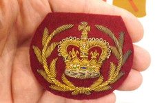 MILITARY WIRE BULLION BADGE