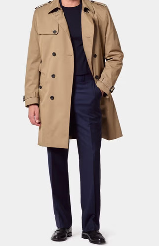 Khaki beige trench coat - beige,