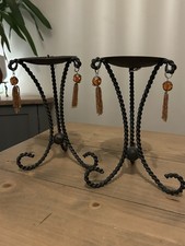 Pair Solid Wrought Iron