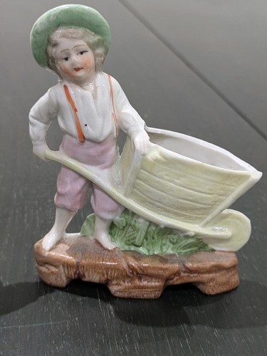 Antique porcelain figurine boy - porcelain,
