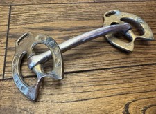 5” Stallion In Hand Bit Horse Shoe Brass Shaped Sides S/S