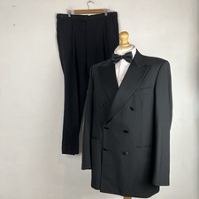 Marks and Spencer Tuxedo Dinner Suit Men's Black 42L Jacket 38W 31L Trousers M&S