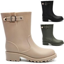 Snow Rain Wellies Shoes Boots Comfy Grip Waterproof Walking Dog Ladies Sizes New