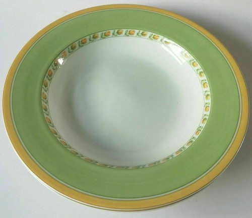 Yellow rose rimmed bowls - bowls, 2