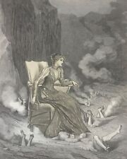 ORIGINAL COLLAGE ART antique Victorian Edwardian chair book costume tattoo goth