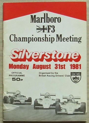 Silverstone aug 1981 - aug, brdc
