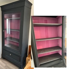 shabby chic cabinet featuring