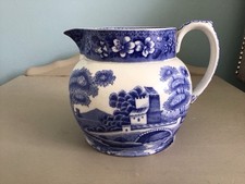 Antique Copeland “Spodes Tower” Blue And White Patterned Small Jug.