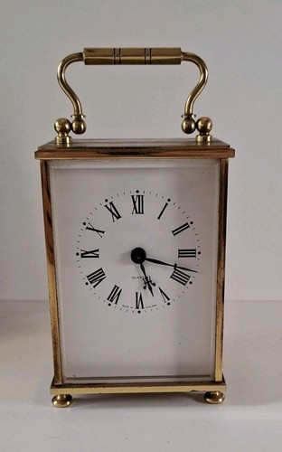 Vintage brass carriage clock - carriage,