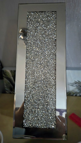 Large mirrored crystal vase - large,