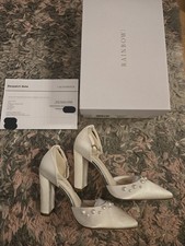 Womens ivory satin pearl block - womens,