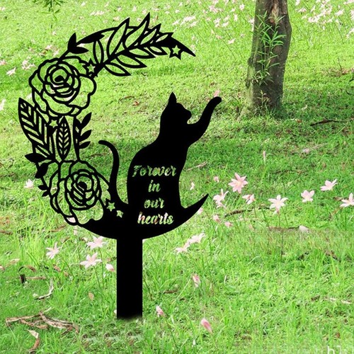 Cat memorial stake - cat,
