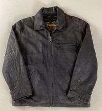 Vintage Leather Highwayman Jacket Bomber Jacket Cow Nubuck Size M