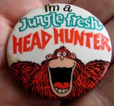 GOLDEN WONDER  JUNGLE FRESH Peanuts crisp vintage 1970s promotion 45mm pin BADGE