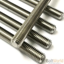 A4 STAINLESS STEEL FULLY THREADED ROD BAR STUDDING THREAD M3 M4 M5 M6 M8 M10 M12