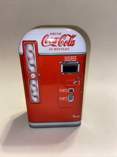 Coca cola tin vendo bottle - cola,