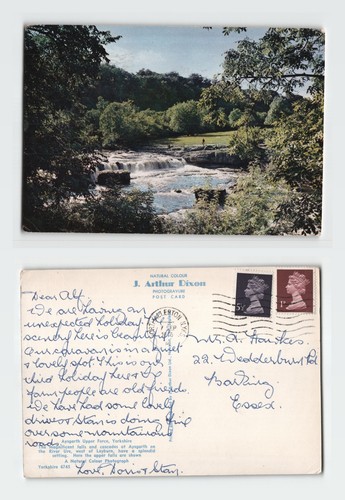 Vintage postcard aysgarth - vintage,