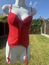 Women's Red Lace Corset Basque