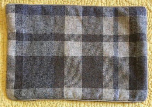 100 wool plaid grey brown - plaid,