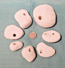 7 x Natural Chalk Hag Stones