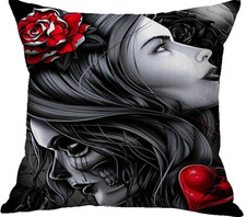 Skull Love You - Linen Cushion