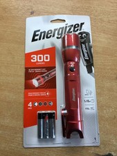 energizer 300 lumens red coloured battery powered torch new in packaging