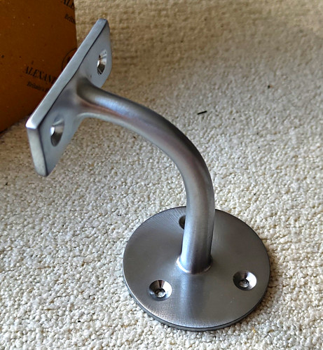 Brushed silver metal stair - brushed,